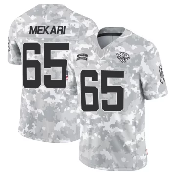 Men's Jacksonville Jaguars ＃65 Patrick Mekari Arctic Camo Limited 2024 Salute to Service Jersey
