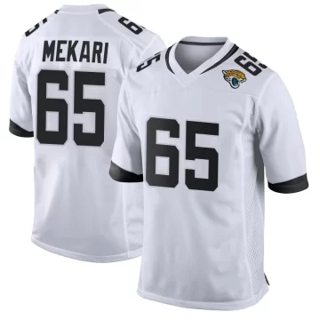Men's Jacksonville Jaguars ＃65 Patrick Mekari White Game Jersey