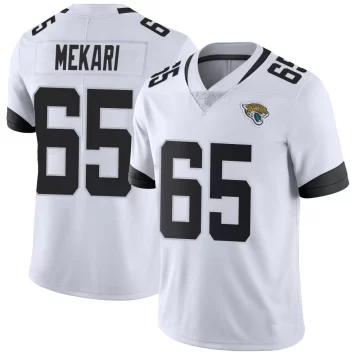 Men's Jacksonville Jaguars ＃65 Patrick Mekari White Limited Vapor Untouchable Jersey