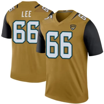 Men's Jacksonville Jaguars ＃66 Ricky Lee Gold Legend Color Rush Bold Jersey