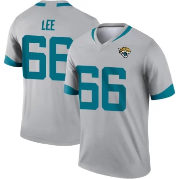 Men's Jacksonville Jaguars ＃66 Ricky Lee Legend Silver Inverted Jersey