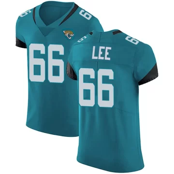 Men's Jacksonville Jaguars ＃66 Ricky Lee Teal Elite Vapor Untouchable Alternate Jersey