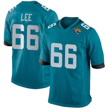 Men's Jacksonville Jaguars ＃66 Ricky Lee Teal Game Jersey