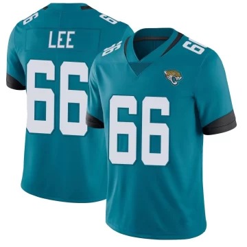 Men's Jacksonville Jaguars ＃66 Ricky Lee Teal Limited Vapor Untouchable Jersey