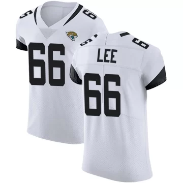 Men's Jacksonville Jaguars ＃66 Ricky Lee White Elite Vapor Untouchable Road Jersey