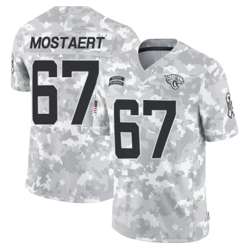 Men's Jacksonville Jaguars ＃67 Eli Mostaert Arctic Camo Limited 2024 Salute to Service Jersey