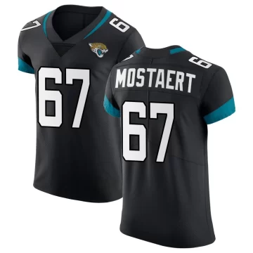 Men's Jacksonville Jaguars ＃67 Eli Mostaert Black Elite Vapor Untouchable Jersey