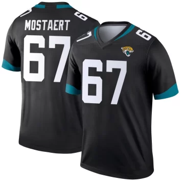 Men's Jacksonville Jaguars ＃67 Eli Mostaert Black Legend Jersey