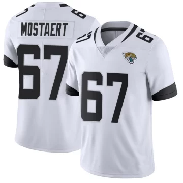 Men's Jacksonville Jaguars ＃67 Eli Mostaert White Limited Vapor Untouchable Jersey