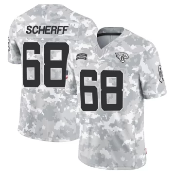 Men's Jacksonville Jaguars ＃68 Brandon Scherff Arctic Camo Limited 2024 Salute to Service Jersey