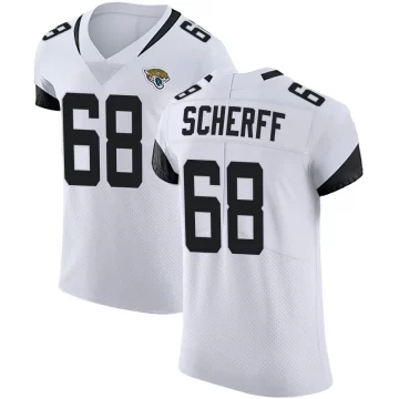 Men's Jacksonville Jaguars ＃68 Brandon Scherff White Elite Vapor Untouchable Road Jersey