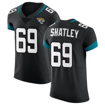 Men's Jacksonville Jaguars ＃69 Tyler Shatley Black Elite Alternate Vapor Untouchable Alternate Jersey