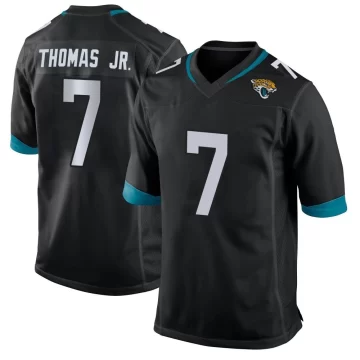 Men's Jacksonville Jaguars ＃7 Brian Thomas Jr. Black Game Jersey