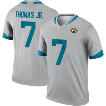 Men's Jacksonville Jaguars ＃7 Brian Thomas Jr. Legend Silver Inverted Jersey
