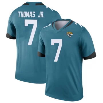 Men's Jacksonville Jaguars ＃7 Brian Thomas Jr. Teal Legend Color Rush Jersey