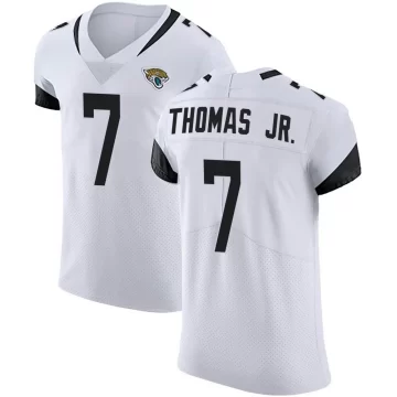 Men's Jacksonville Jaguars ＃7 Brian Thomas Jr. White Elite Vapor Untouchable Road Jersey