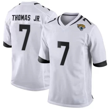 Men's Jacksonville Jaguars ＃7 Brian Thomas Jr. White Game Jersey