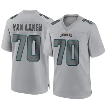 Men's Jacksonville Jaguars ＃70 Cole Van Lanen Gray Game Atmosphere Fashion Jersey