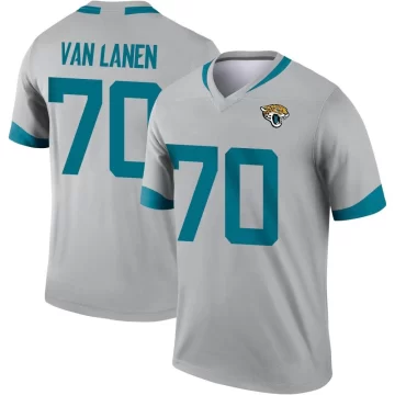 Men's Jacksonville Jaguars ＃70 Cole Van Lanen Legend Silver Inverted Jersey