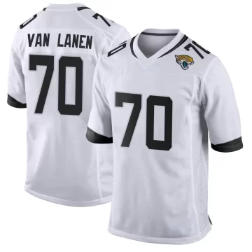 Men's Jacksonville Jaguars ＃70 Cole Van Lanen White Game Jersey