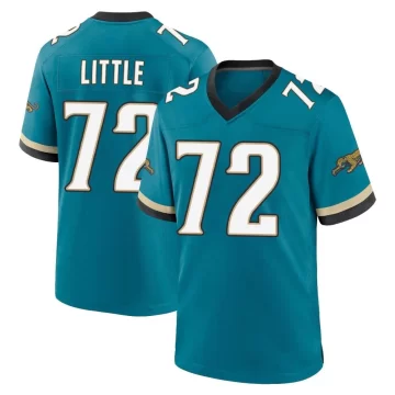 Men's Jacksonville Jaguars ＃72 Walker Little Teal Game Prowler Throwback Jersey