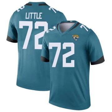 Men's Jacksonville Jaguars ＃72 Walker Little Teal Legend Color Rush Jersey