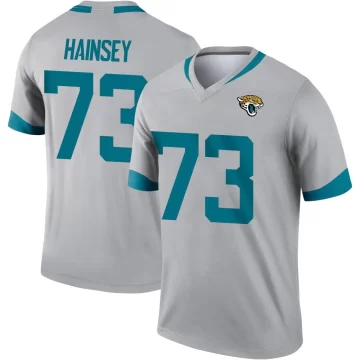 Men's Jacksonville Jaguars ＃73 Robert Hainsey Legend Silver Inverted Jersey