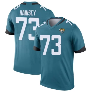 Men's Jacksonville Jaguars ＃73 Robert Hainsey Teal Legend Color Rush Jersey