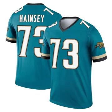 Men's Jacksonville Jaguars ＃73 Robert Hainsey Teal Legend Prowler Throwback Jersey