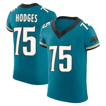 Men's Jacksonville Jaguars ＃75 Cooper Hodges Teal Elite Prowler Throwback Vapor F.U.S.E. Jersey
