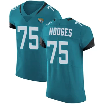 Men's Jacksonville Jaguars ＃75 Cooper Hodges Teal Elite Vapor Untouchable Alternate Jersey
