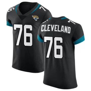 Men's Jacksonville Jaguars ＃76 Ezra Cleveland Black Elite Vapor Untouchable Jersey