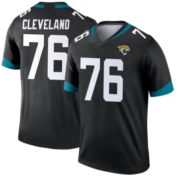Men's Jacksonville Jaguars ＃76 Ezra Cleveland Black Legend Jersey