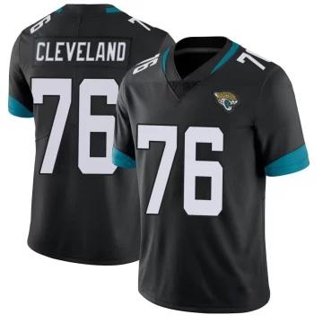 Men's Jacksonville Jaguars ＃76 Ezra Cleveland Black Limited Vapor Untouchable Jersey