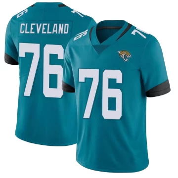 Men's Jacksonville Jaguars ＃76 Ezra Cleveland Teal Limited Vapor Untouchable Jersey