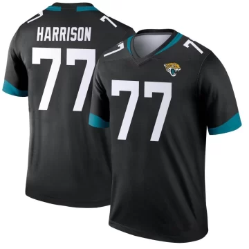 Men's Jacksonville Jaguars ＃77 Anton Harrison Black Legend Jersey