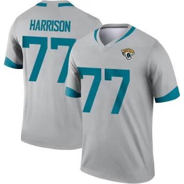 Men's Jacksonville Jaguars ＃77 Anton Harrison Legend Silver Inverted Jersey