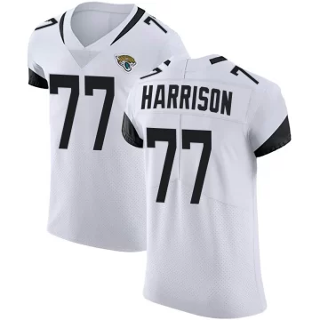 Men's Jacksonville Jaguars ＃77 Anton Harrison White Elite Vapor Untouchable Road Jersey
