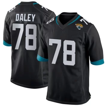 Men's Jacksonville Jaguars ＃78 Dennis Daley Black Game Jersey