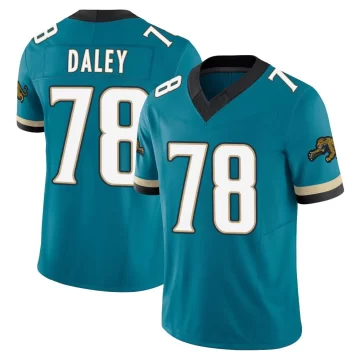Men's Jacksonville Jaguars ＃78 Dennis Daley Teal Limited Prowler Throwback Vapor F.U.S.E. Jersey