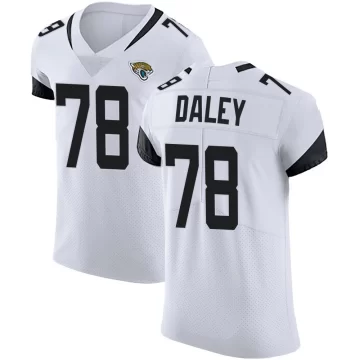Men's Jacksonville Jaguars ＃78 Dennis Daley White Elite Vapor Untouchable Road Jersey