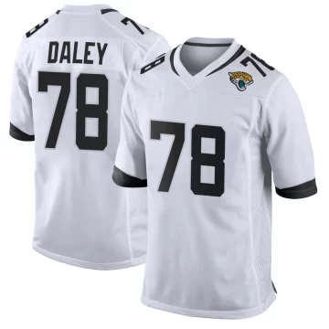 Men's Jacksonville Jaguars ＃78 Dennis Daley White Game Jersey