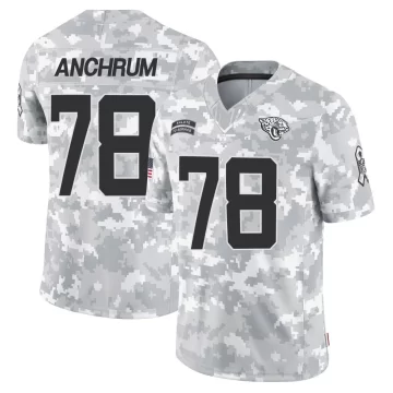 Men's Jacksonville Jaguars ＃78 Tremayne Anchrum Arctic Camo Limited 2024 Salute to Service Jersey