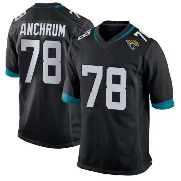 Men's Jacksonville Jaguars ＃78 Tremayne Anchrum Black Game Jersey