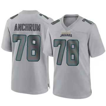Men's Jacksonville Jaguars ＃78 Tremayne Anchrum Gray Game Atmosphere Fashion Jersey