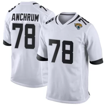 Men's Jacksonville Jaguars ＃78 Tremayne Anchrum White Game Jersey
