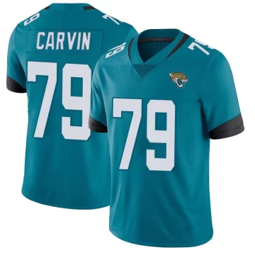 Men's Jacksonville Jaguars ＃79 Jerome Carvin Teal Limited Vapor Untouchable Jersey