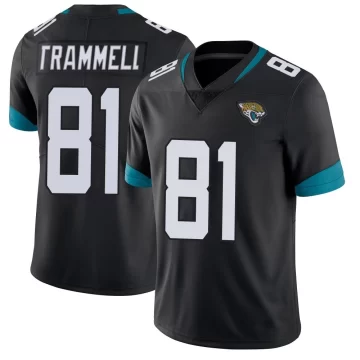Men's Jacksonville Jaguars ＃81 Austin Trammell Black Limited Vapor Untouchable Jersey