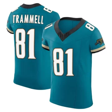 Men's Jacksonville Jaguars ＃81 Austin Trammell Teal Elite Prowler Throwback Vapor F.U.S.E. Jersey