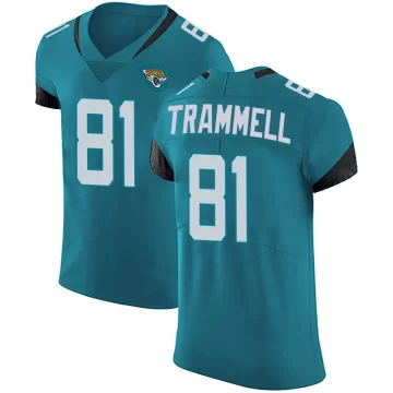 Men's Jacksonville Jaguars ＃81 Austin Trammell Teal Elite Vapor Untouchable Alternate Jersey